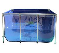 Grand étang à poissons en toile avec panneau de visualisation transparent et vanne de vidange, étang intérieur autoportant pour pisciculture, fontaine de jardin