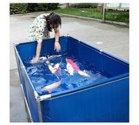 Grand étang à poissons pliable en toile PVC, piscine hors sol avec cadre en acier, réservoir de stockage d'eau facile à installer pour le camping, le jardin, l'extérieur