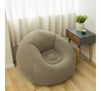Grand fauteuil sofa gonflable, fauteuil inclinable en PVC, pouf, coussin de méditation, fournitures pour salle de séjour tatami, équipement de camping extérieur Taille Unique,bleu,brun,Marron + pompe 