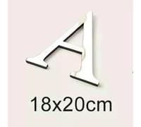 Grand format 20 cm or et argent 3D acrylique miroir surface lettres anglaises stickers muraux décoration intérieure alphabet stickers muraux art mural~1833