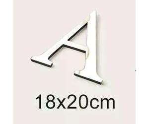 Grand format 20 cm or et argent 3D acrylique miroir surface lettres anglaises stickers muraux décoration intérieure alphabet stickers muraux art mural~1833
