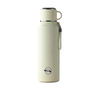 Grand gobelet isotherme portable en acier inoxydable de 1 l avec couvercle à paille, porte-boisson chaude stable pour cyclisme, pêche, pique-nique, école, fitness, mode de vie actif
