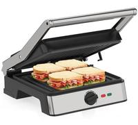 Grand grill de table Azomor avec réglage de la température et revêtement antiadhésif pour des plats succulents
