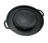 Grand grill Teppanyaki 34 cm Plaque plate ronde pour brûleur à gaz de camping sans fumée Utilisation intérieure ou extérieure