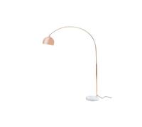 Grand lampadaire arc - Métal et marbre - H. 180 cm - Cuivré - OMBRAGE