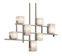 Grand Lampe Suspendue LED Verre Métal Hauteur Réglable Cubo Design à Manger