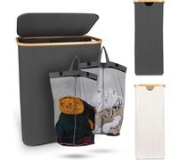 Grand lavabo rabattable à deux vasques - XXL - 145 L - Gris foncé