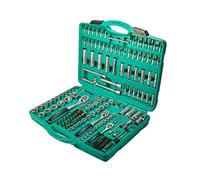 Grand lot douilles et cliquets 171 pièces | WIESEMANN 80119 | acier au chrome-vanadium | cliquets 1/2" - 3/8" - 1/4" | douilles 6 pans | vis Phillips et Pozidriv | embouts | dans un coffret