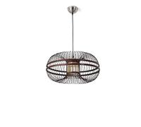 Grand luminaire Suspendu en Bambou tressé, Abat-Jour Lanterne, Lustre, Lampe Suspendue pour Salon de thé, Salle à Manger, Bar, café, Club, 50 cm, Lustre en rotin tressé, Ampoule Non Incluse