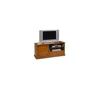 Grand Meuble Banc TV sur Roulettes plaqué Merisier