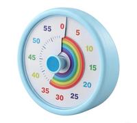 Grand minuteur visuel de 60 minutes pour enfants et adultes avec affichage vibrant, utilisation simple avec commande à molette et alarme silencieuse optionnelle, parfait pour les activités en classe