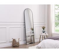 Grand miroir arche à poser en métal - L. 50 x H. 170 cm - Noir - MAILEN