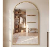 Grand miroir arche en acier doré, 110x181 cm 110x181x3cm Doré