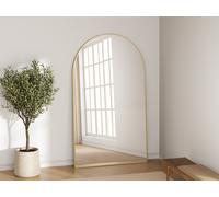 Grand miroir arche en aluminium - L. 110 x H. 190 cm - Doré - OLYVEN