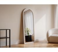 Grand miroir arche en bois de paulownia - L. 65 x H. 170 cm - Blanc - SHANGI