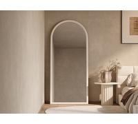 Grand miroir arche en bois de paulownia - L. 80 x H. 180 cm - Blanc - EZAREL