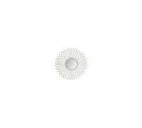 Grand miroir en forme de fleur - D 90,5 cm - Argenté