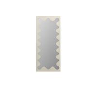 Grand miroir en métal à structure ondulée - L. 70 x H.160 cm - Beige - GANSU