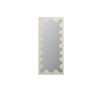 Grand miroir en métal à structure ondulée - L. 70 x H.160 cm - Beige - GANSU