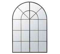 Grand miroir fenêtre arche en acier noir, 137x200 cm 137x200x4cm Noir