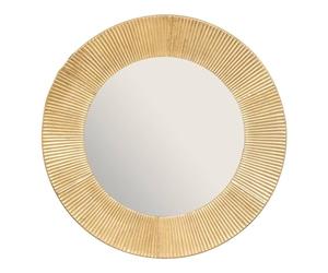 Grand Miroir Mural en Métal Doré D 90 cm - Atmosphera