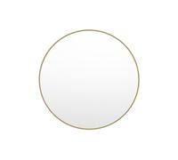 Grand miroir mural rond en métal - D. 150 cm - Doré - RONDIA
