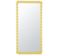 Grand miroir rectangulaire torsadé jaune 80x160 80x160x6cm Jaune