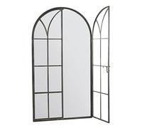 Grand Miroir Rustique en métal pour fenêtre de Jardin 140 cm x 75 cm