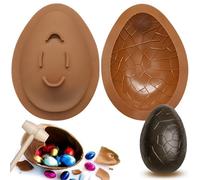 Grand Moule À Oeufs De Pâques, Moule en Silicone Oeuf De Pâques 3d Outil De Cuisson De Moules À Mousse Surprise De Pâques Bricolage Pour Le Gâteau Aux Bombes De Cacao Au Chocolat Chaud