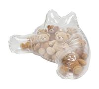 Grand organiseur en peluche transparent pour canapé | Pouf de 30 litres pour jouets et enfants, pour chambre d'enfants, garçons, filles, crèche, salon, coin jeux