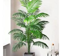 Grand palmier artificiel tropical factice - 68cm/95cm/125cm (49,2 po) Arbre de palmier aréquier pour la maison, le bureau, le jardin, la décoration de fête - Décorations de plante en plastique d'intér