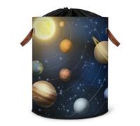 Grand panier à linge Cosmic Galaxy Planet - Panier de rangement pliable - Panier de rangement en tissu avec couvercle à cordon de serrage