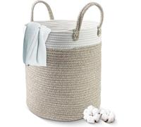 Grand panier à linge de 38 litres - Panier à linge soigné, fabriqué à la main - 35 cm x 40 cm