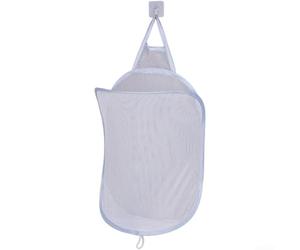 Grand panier à linge pliable à fixation murale en maille respirante pour l'organisation de la salle de bain (E)