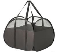 Grand panier à linge pliable en tissu Oxford avec panneaux en maille pour vêtements sales - Design peu encombrant 50 x 50 x 36 cm (A)