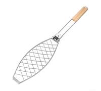 Grand panier de barbecue 65 x 12 cm pour poisson, viande, légumes | Revêtement antiadhésif, pas de résidus alimentaires, nettoyage facile, design pliable, idéal pour le poisson et les légumes