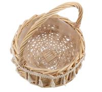 Grand Panier de Fleurs Tressé Portable pour Cérémonie Mariage