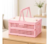 Grand panier de rangement pliable avec couvercle, bac de rangement pliable et organiseur, caisse de rangement peu encombrante pour vêtements, couvertures et articles ménagers, placard et organisation