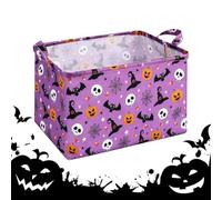 Grand Panier D'Halloween Rangement Pliable Mignon Saisonnier Effrayant | Corbeille Décorative Halloween Bac À Pour Bonbons Vêtements Fête Maison Chambre Salon Bureau Ferme