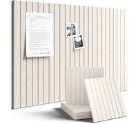 Grand panneau d'affichage en feutre, 119 cm x 80 cm, avec picots, panneau d'affichage mural en feutre, couleur beige clair