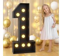Grand panneau lumineux à DEL géant de 120 cm - Chiffres 1 en mosaïque pour chapiteau lumineux - Pour Saint-Valentin, anniversaire, Noël, Nouvel An