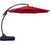 Grand parasol de jardin 330cm Deluxe avec pied de parasol, protection solaire UPF