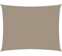 Grand pare-soleil rectangulaire - 3,5 x 4,5 m - Marron - Tissu Oxford - Imperméable et anti-UV - Corde d'ancrage enduite dePolyuréthane- Avec cordes et fixations en acier inoxydable