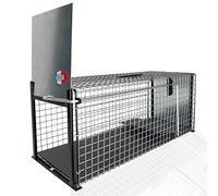 Grand piège à chat 78X31X31 cm pour attraper et capturer les chats Capture et attrape les autres animaux, chat errant et autres nuisibles Cette cage possède deux trappes, caisse de transport