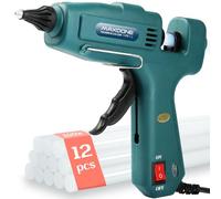 Grand Pistolet à Colle Chaude, 100W Power Ensemble de Pistolet à Colle Chaude, Pistolet a Colle avec 12 Pièces Bâtons de Colle 11mm, pour Réparation, Art et DIY