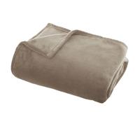 Grand plaid en Flanelle uni - 180x130 cm - Beige Lin