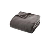 - Grand plaid en Flanelle uni - 180x130 cm - Gris foncé - OLLIS
