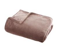 Grand plaid en Flanelle uni - 180x130 cm - Rose