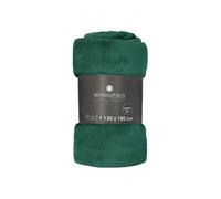 Atmosphera - Plaid en flanelle - 130 x 180 cm - Vert