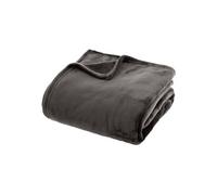 - Grand Plaid en flanelle uni - 230x180 - Gris foncé